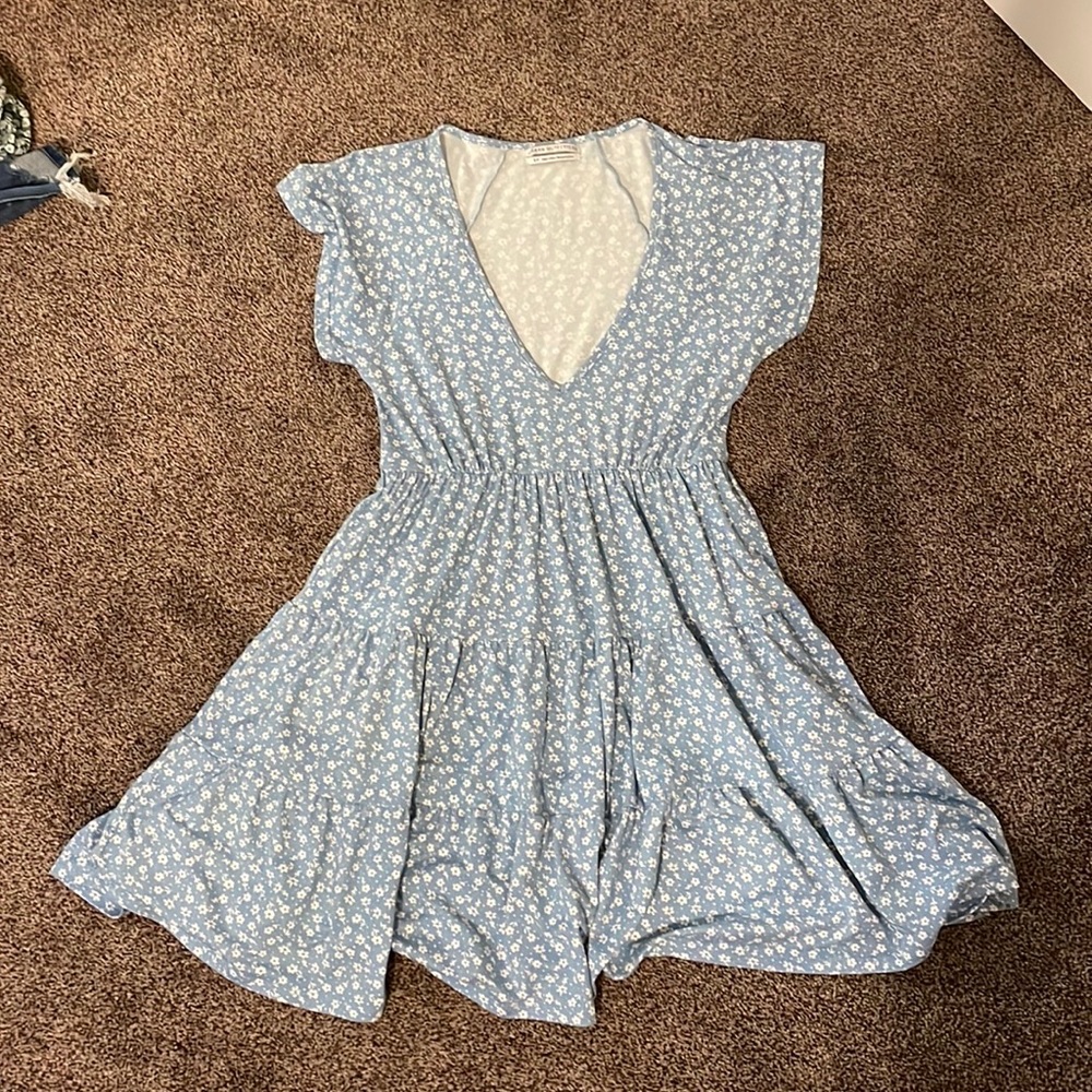 Blue floral dress